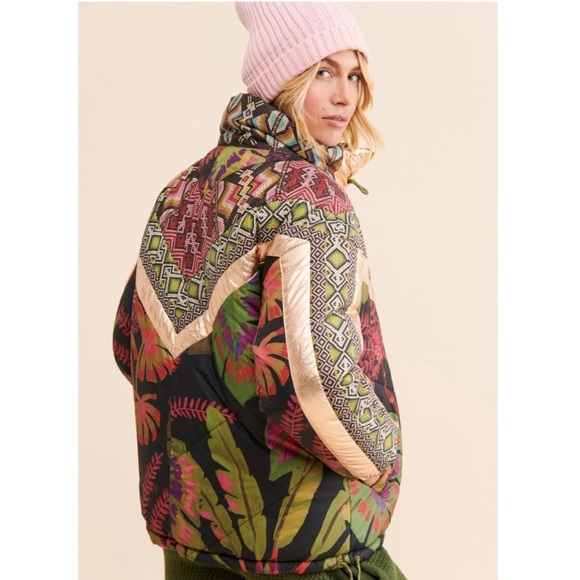FARM Rio Tropical Rauti Reversible Puffer Jacket - Picture 3 of 9